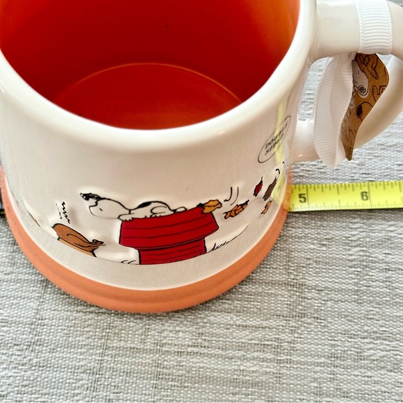 Rae Dunn + Peanuts GIVE THANKS Snoopy Autumn Ceramic Mug BRAND NEW! - Picture 5 of 5